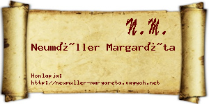 Neumüller Margaréta névjegykártya